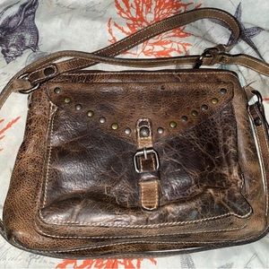 PATRICIA NASH thrashed VINTAGE INSPIRED DISTRESSED ITALIAN LEATHER CROSSBODY BAG
